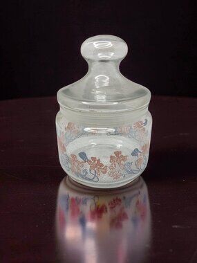 Vintage Luminarc Glass Lidded Jar Vintage French Container with Air Tight Lid.